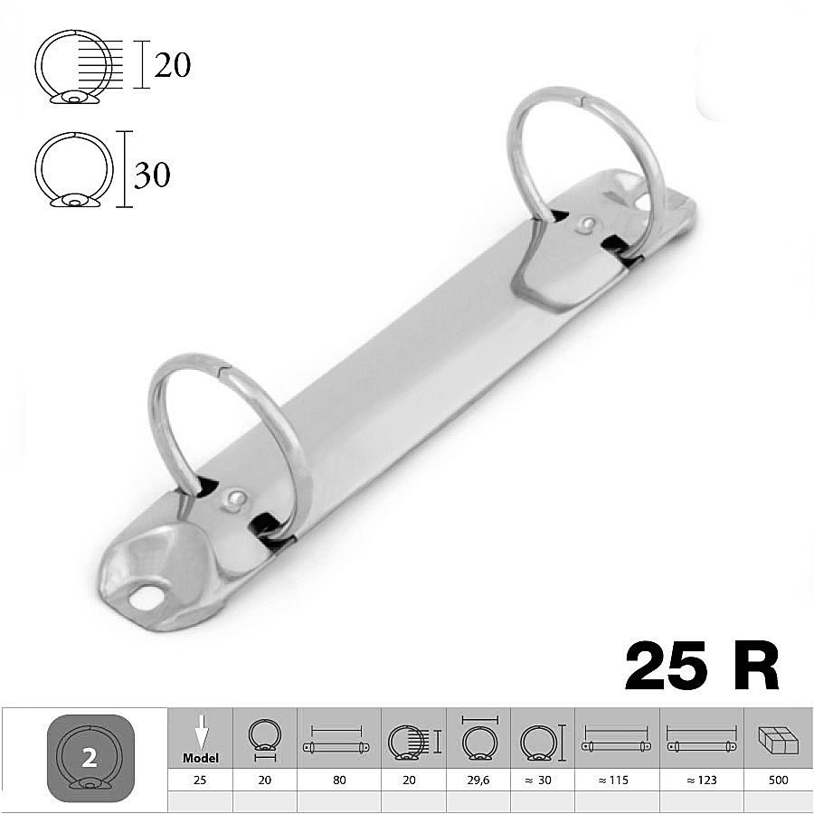 M-25 Yuvarlak 2 Halkalı A4 Klasör Mekanizması