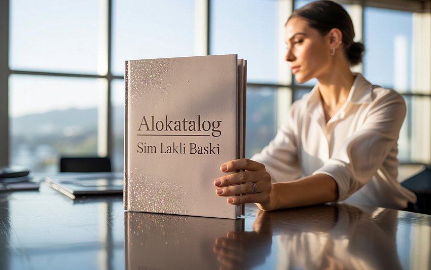 ✨ Simli Laklı Katalog Baskı Hizmeti