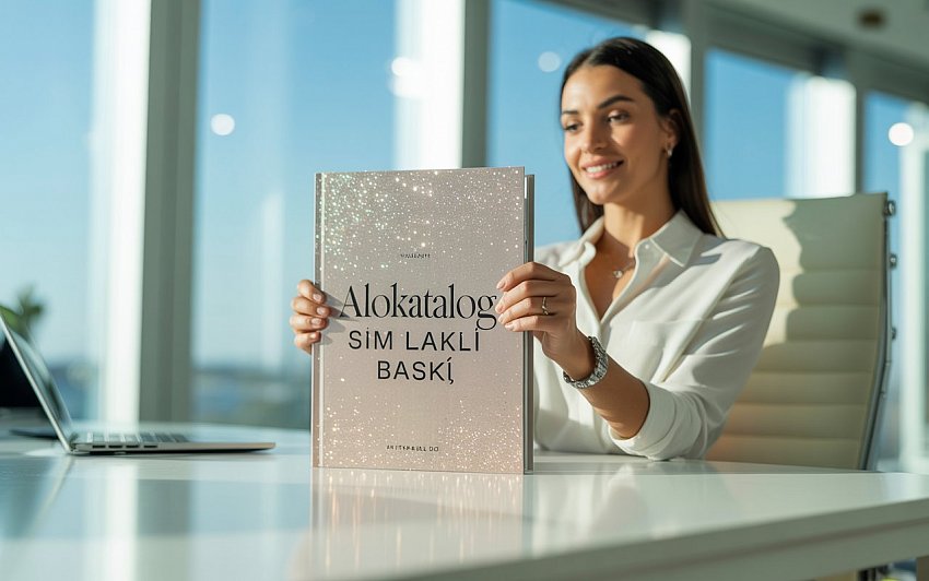 ✨ Simli Laklı Katalog Baskı Hizmeti