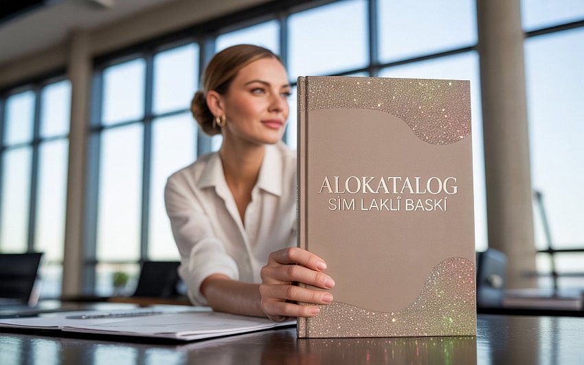 ✨ Simli Laklı Katalog Baskı Hizmeti