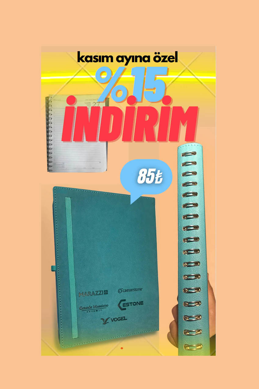 📘 Logo Baskılı Spiralli Ajanda
